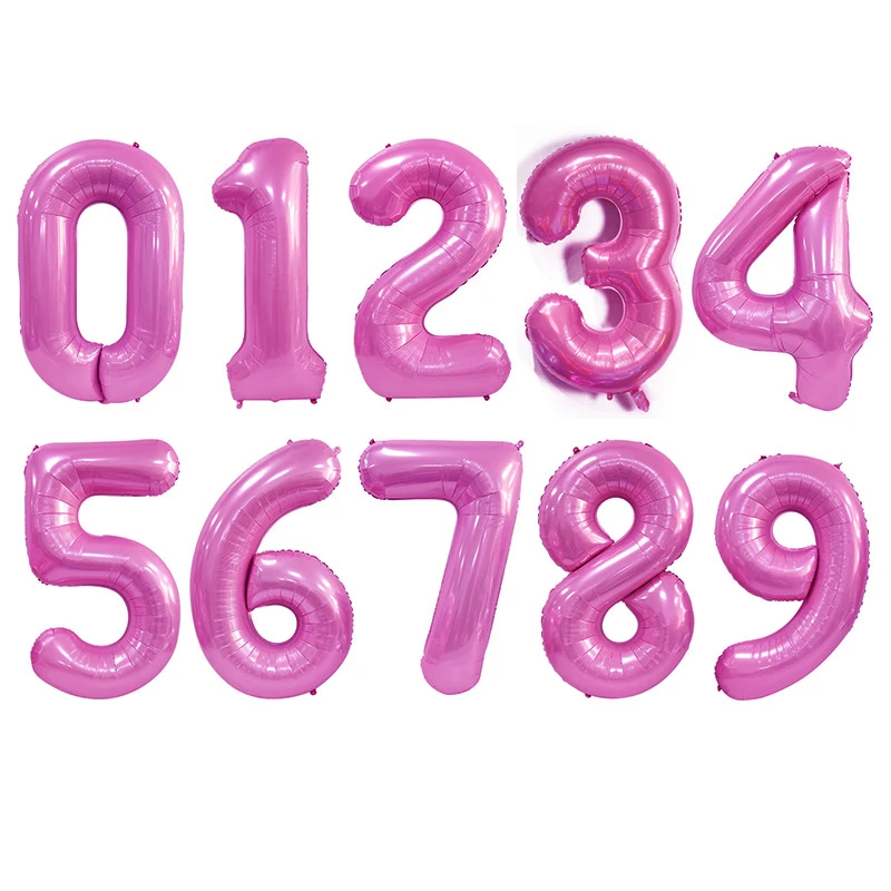 thumbnail image 1 of NUEVOS globos de aluminio con forma de número digital de 40 pulgadas de gran tamaño en oro rosa y plata para decoración de fiestas de cumpleaños de niños y adultos, 1 of 5
