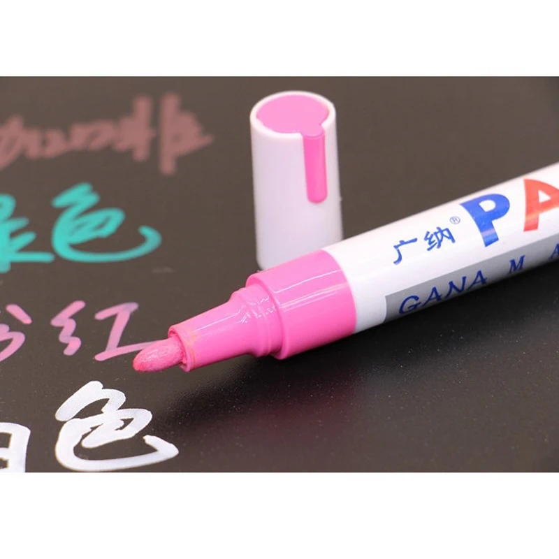 1 Piece Car Paint Pen Waterproof Car Wheel Tire Oily Painting Mark Pen Auto Rubber Tyre Tread CD Metal Permanent Paint Marker