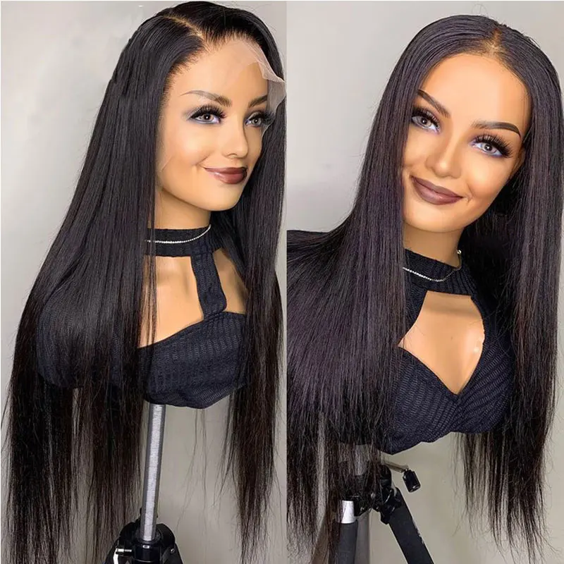 

Прямые синтетические волосы 13x 4, бесклеевые волосы из термостойкого волокна