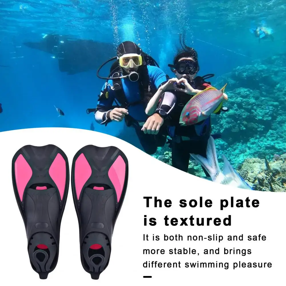 

Swimming Flipper Professional Plastic Diving Fins for Adults Kids Short Blade Flippers for Swimming Training Snorkeling Leg