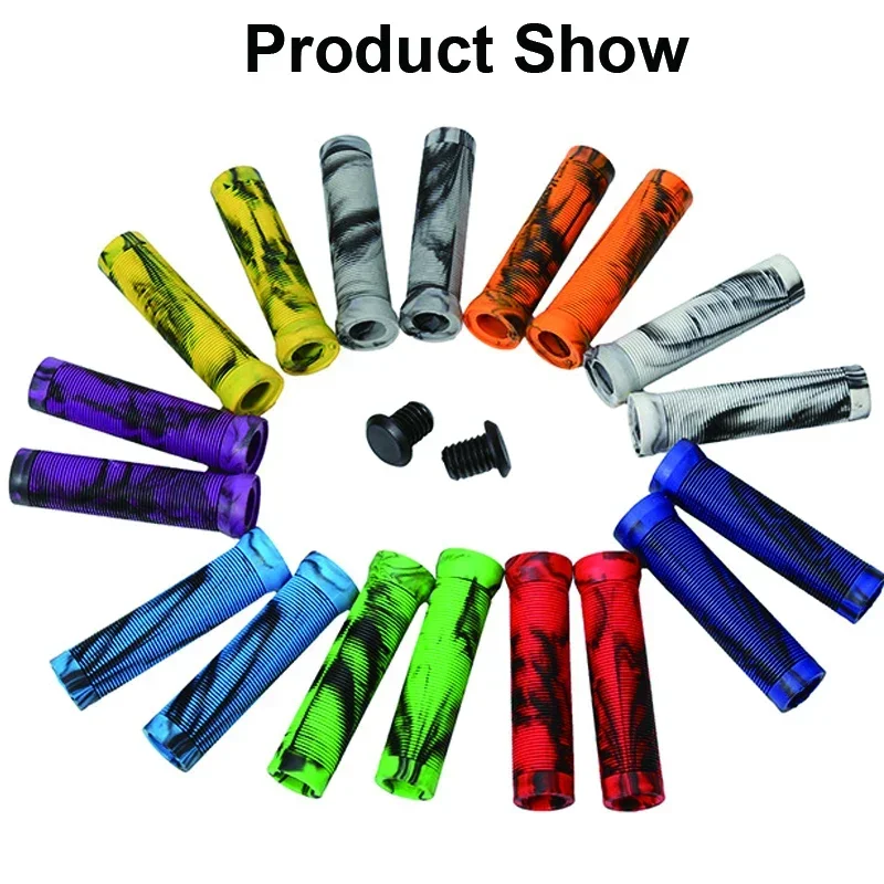 Rubber Mtb Bike Grip Bicycle Handle Bar Cuffs Cover Anti-slip Tricycle Skateboar