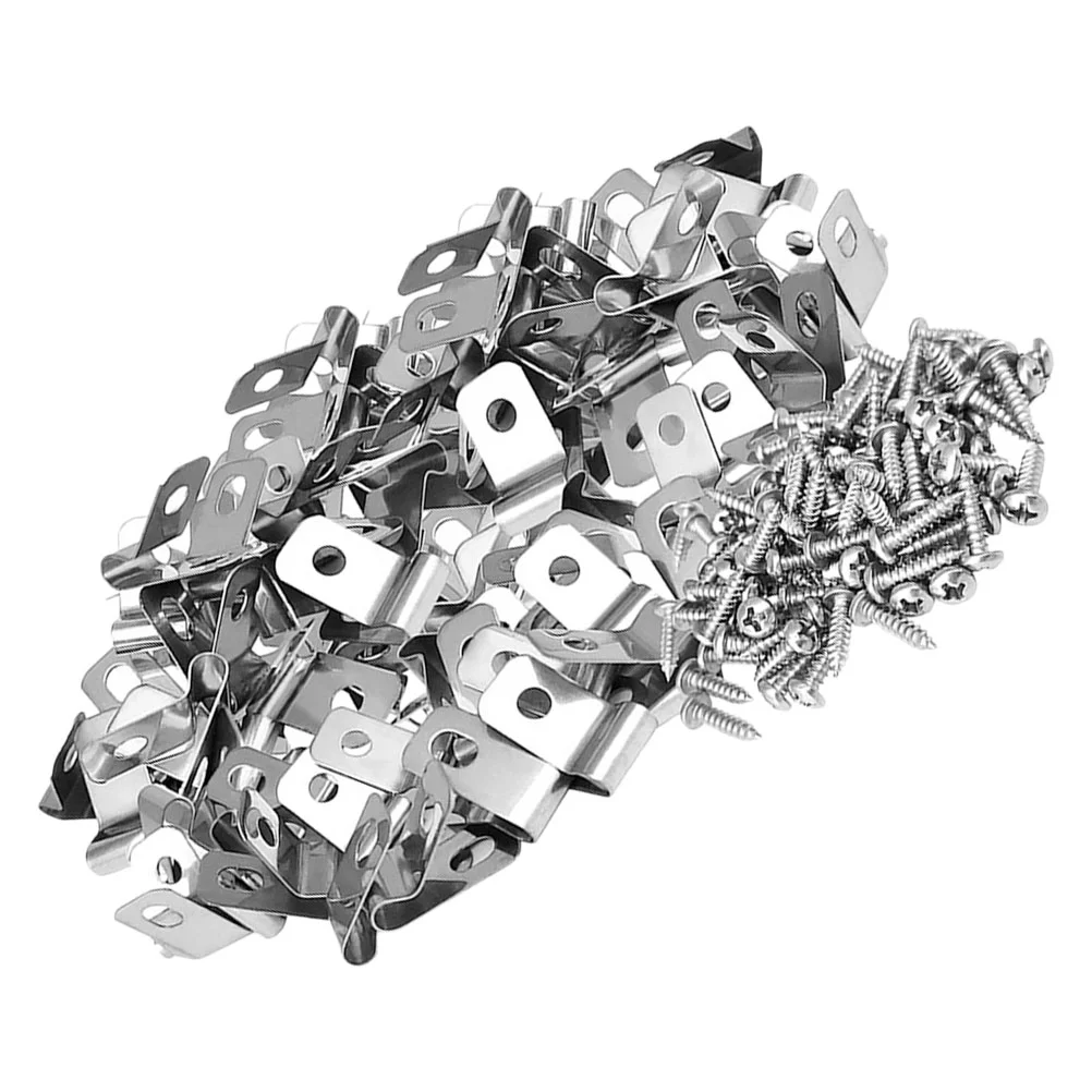 

100 Pcs Livestock Fence Clamps Cable Clip Component Rust-resistant Aluminum Material