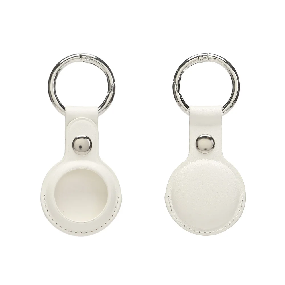Elegant PU Leather Waterproof Keyring with Metal Pendant