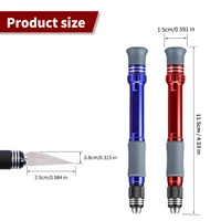 Hobby Knife Set Craft Knife Aluminum Alloy Rod Soft Grip with 5pcs Blade for Modeling Carving Crafting Scrapbooking Rubber Stamp 2