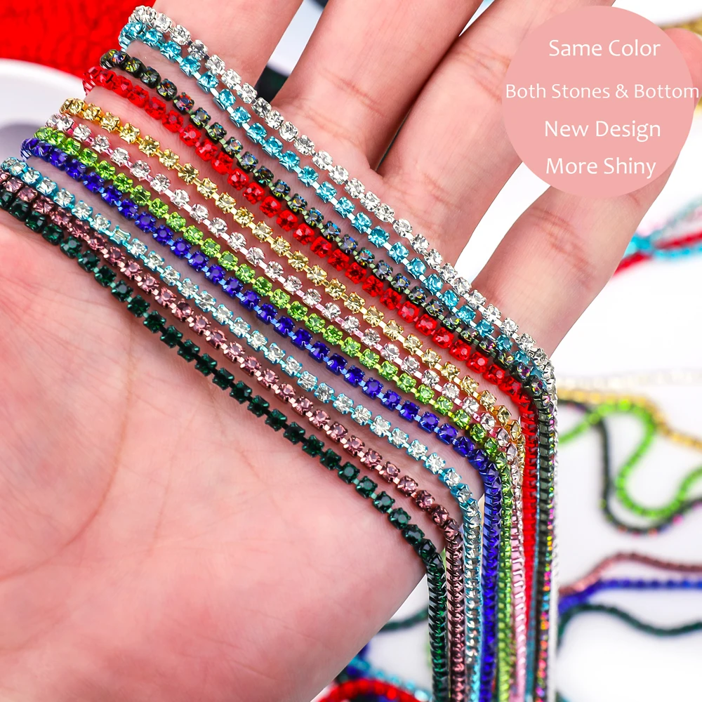 Фото Кристалл-замок, 10 ярдов, искусственная отделка, каменная чашка, цепочка, золотистая, декоративная аппликация, искусственная кожа для платьев №3