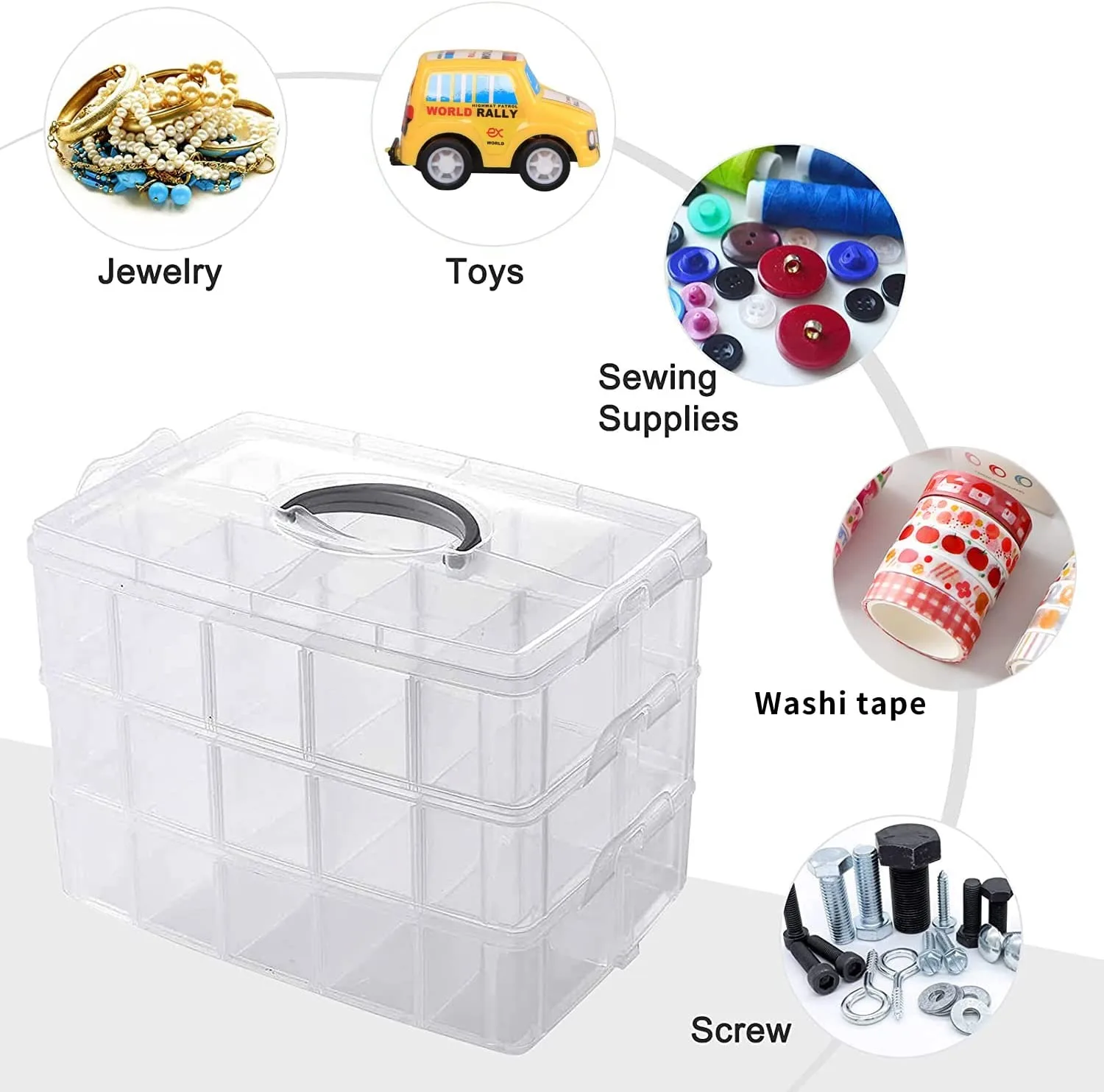 Model Cars Storage Container, Storage Box Organizer Beads