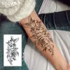 Waterproof Temporary Tattoo Sticker Magpie Peony Flower Cute Pattern Body Art Arm Fake Tattoos Sleeve Women Men Chest Waist Legs 2