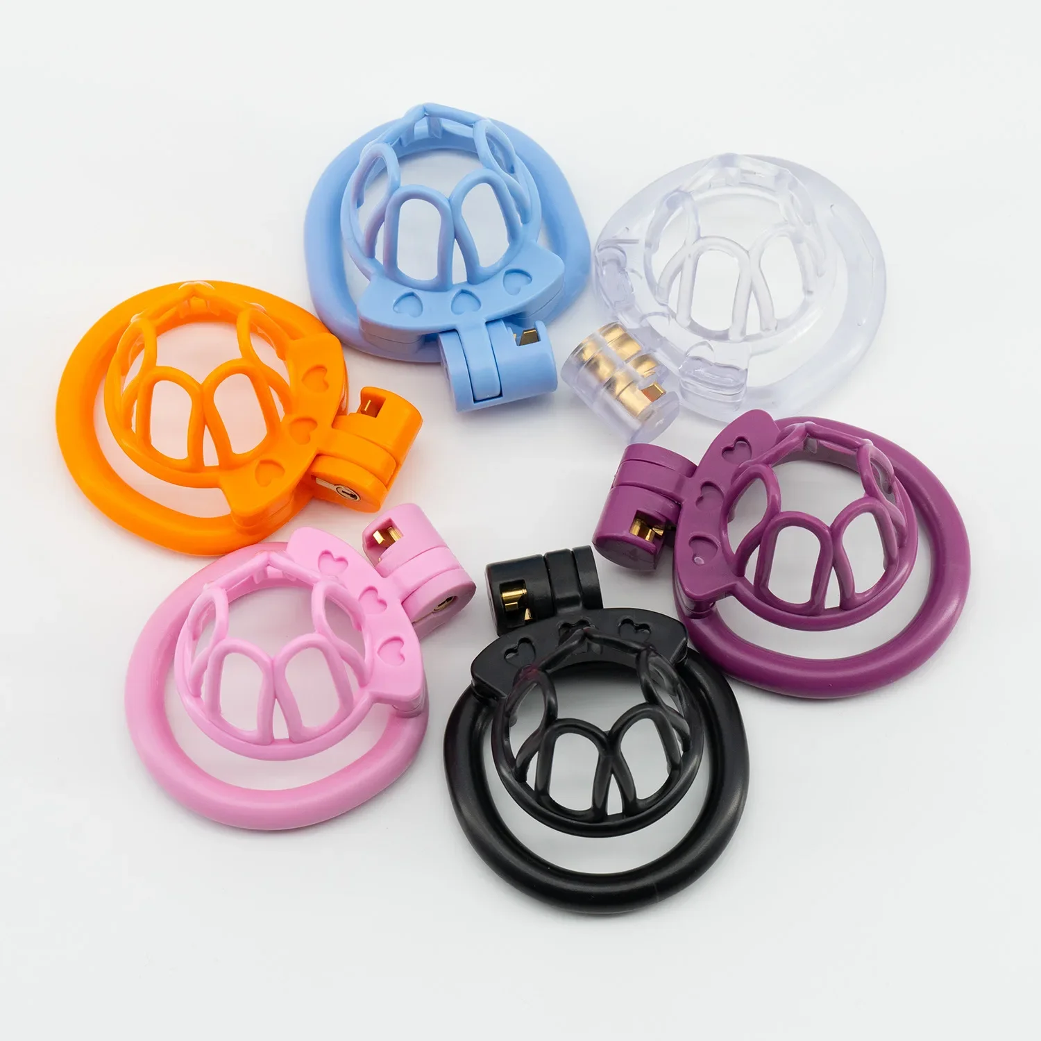 CB Cute Chastity Cage Erotic Urethral Lock Slave Device Invisible Lock with 4 Rings Bondage Lightweight Erection Control