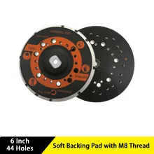 

6inch 44-Hole Hook & Loop Sanding Plate M8 Thread Dust Free Backing Pad Self Adhesive Grinding Pad for Orbital sanding machine