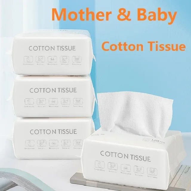 Introducing Cotton Tissue Baby Care Mother Disposable Facial Tissue Makeup Wipes Pads Cleaning Paper Face Towel Maternal Toilet Clean