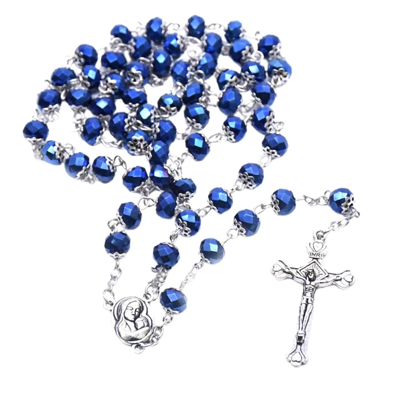 Rosary Necklace Bead Hangable Pendant for Women Men Prayer Meditation Gift