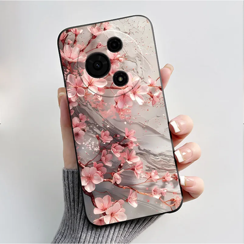Luxury Fashion Butterfly Flowers Black Soft Silicone Phone Case Protective Cover