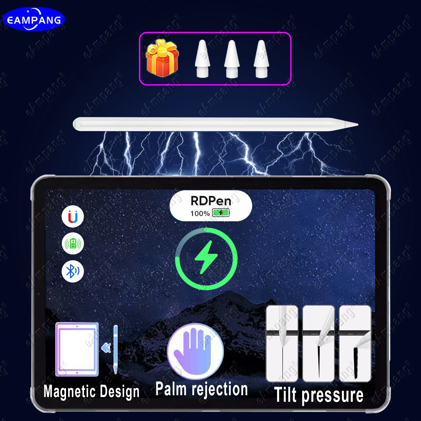 

Стилус для зарядного устройства для Apple Pencil 2 iPad Air 4 5 10,9 Pro 11 12,9 2022 2021 2020 2018 3th 4th 5th Gen mini 6 6th