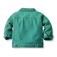 Veste en Denim Décontractée à Manches sulfpour Garçon et Fille, Manteau d'Extérieur Déchiré, Vêtements d'Automne et d'Hiver, de Printemps, pour Enfant de 1 à 7 ans 2
