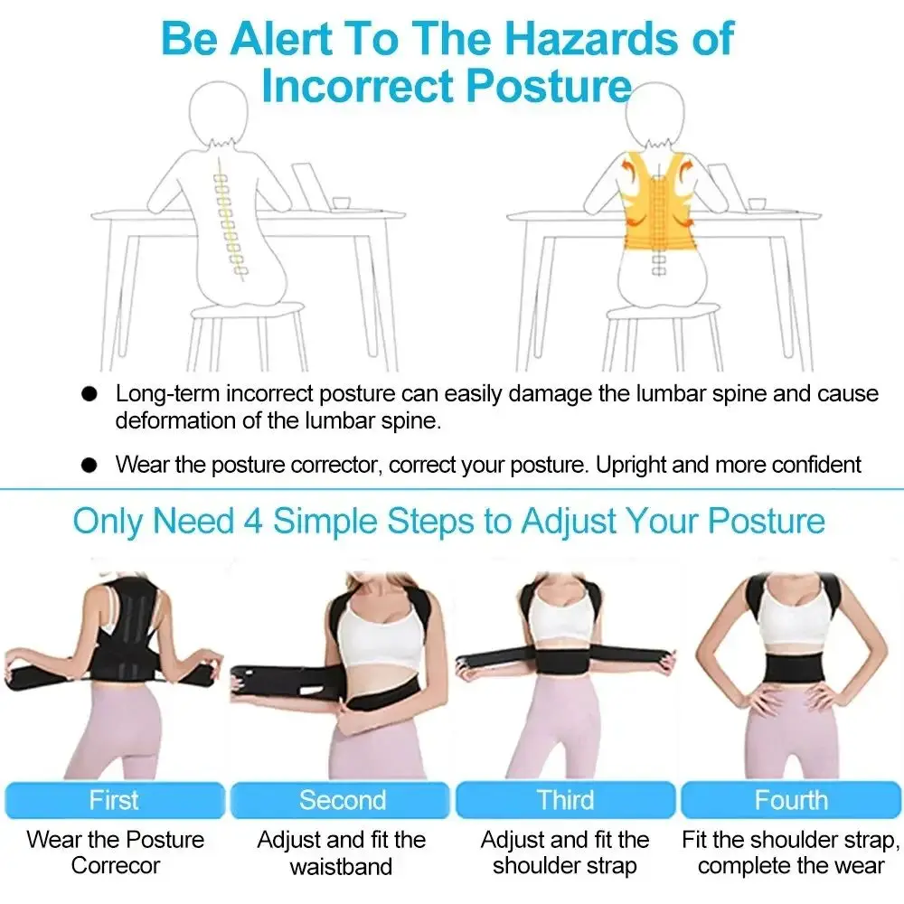 Men's And Women's Scoliosis Kyphosis Posture Corrector Student Adult Anti-kyphosis Fixed Strap posture corrector