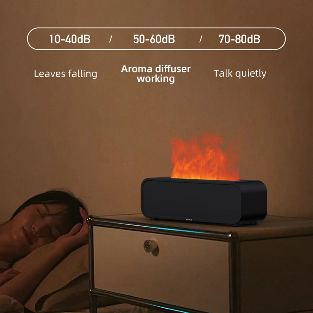 Colorful Flame Essential Oil Diffuser with Remote Control Aromatherapy Diffuser Air Humidifier for Bedroom Home Office