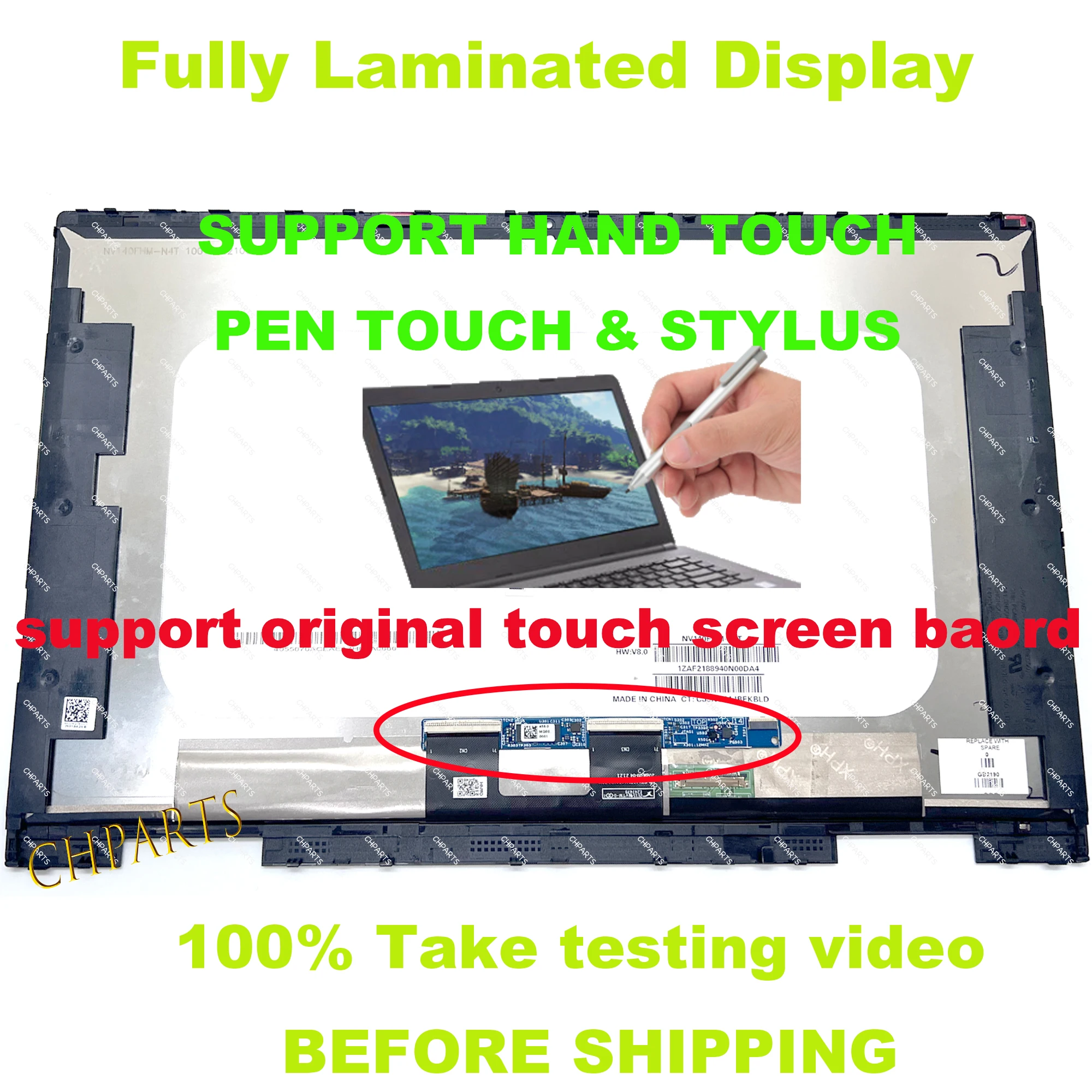 HP 파빌리온 x360 14 시리즈 14-DY 14-DH 14-DW 14-CD 14-BA 14-FA 노트북 터치 스크린 LCD 디스플레이..