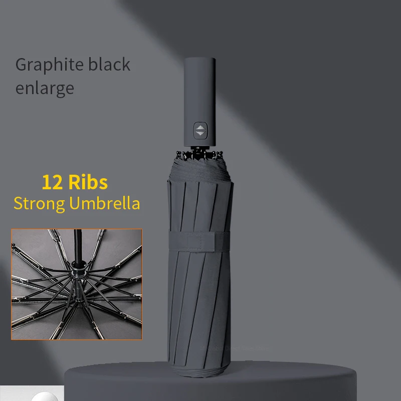 12 Ribs Strong Umbrella 108cm Diameter Automatic UV Parasol Wind And Rain Resistance Bumbershoot automatic umbrella wind resistant umbrella windproof umbrella