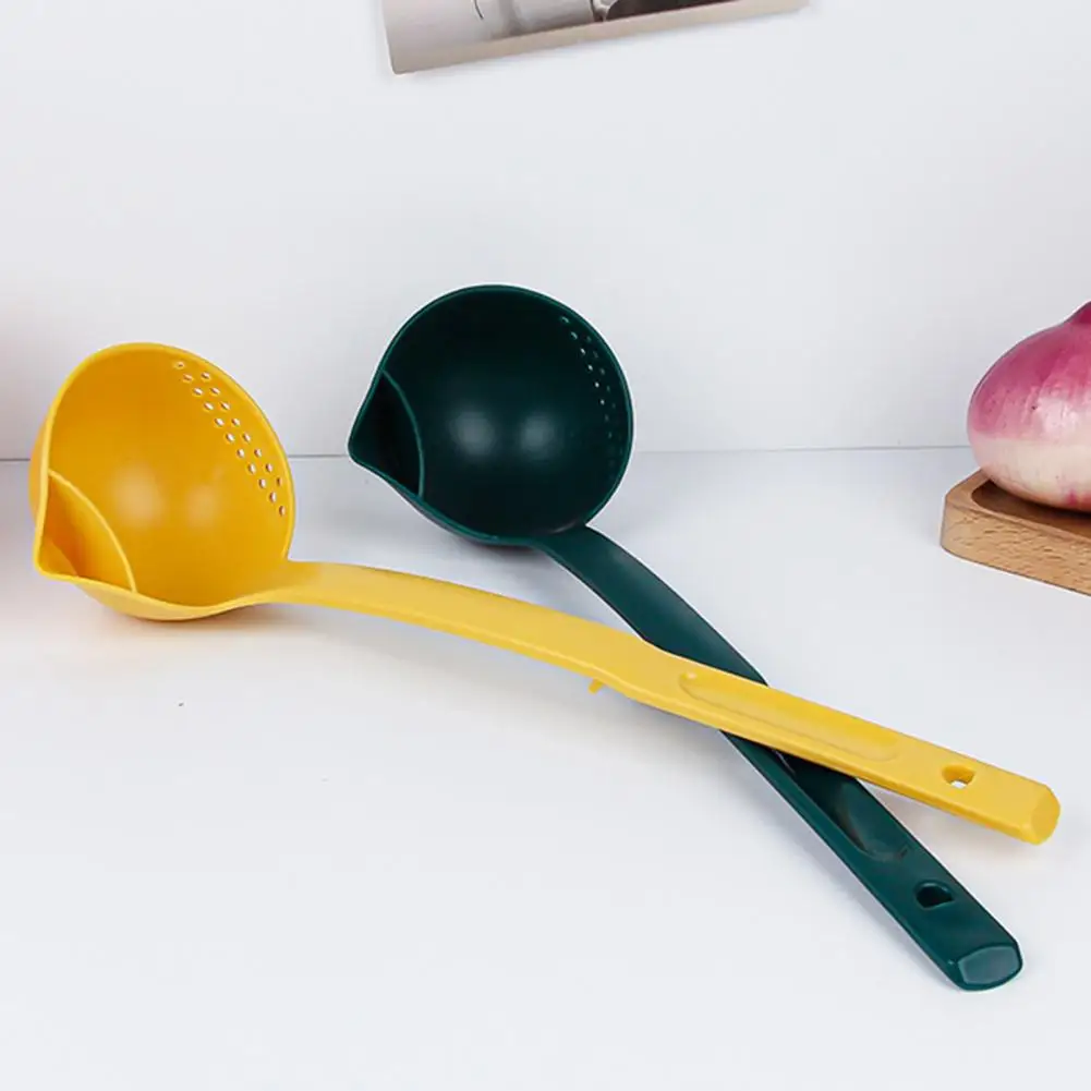 Creative Hot Pot Spoon Creative Oil-separating Spoon Long Handle Food-grade Pp Material Easy Skimming Safe Cooking for Hot Pot