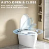 Smart Toilet, Bidet Built In and Auto Open & Auto Close,Heated Seat, Warm Water and Dry, Wireless Remote Control, Toilet Smart 2