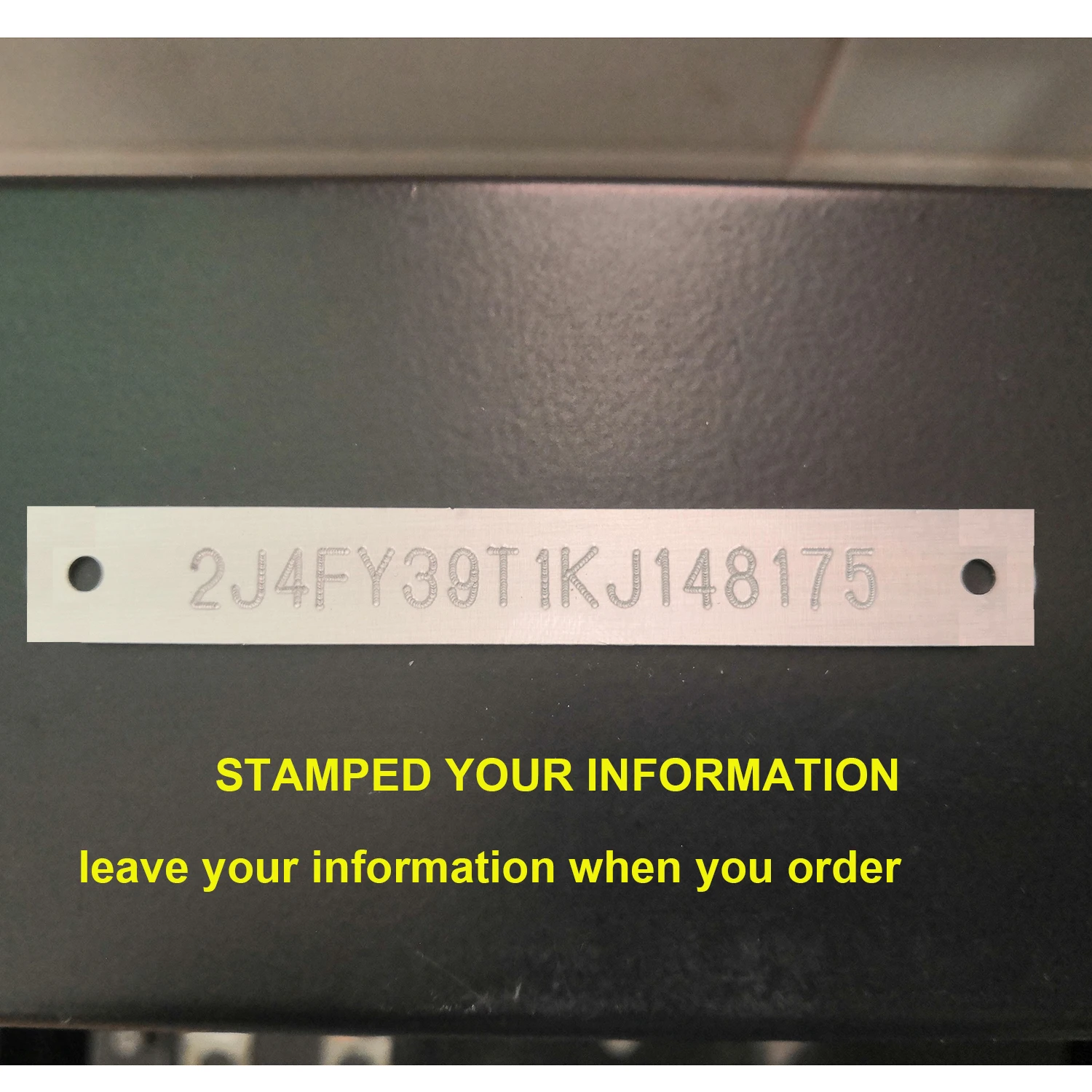 Fully Engraved Aluminum Frame NO. VIN Plate Serial Number Motorcycle For Kawasaki Suzuki Honda Yamaha ALL