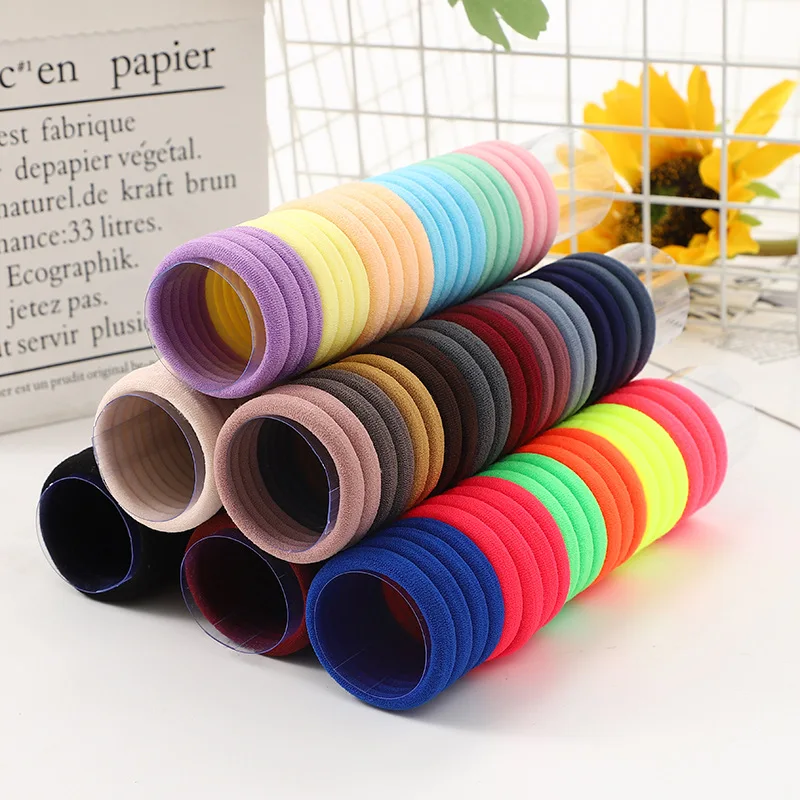 

6Colors 20pcs/box Morandi Colors ins Scrunchie Ponytail Bun Holder Rubber Band Hair Ring Elastic Hair Tie Rope