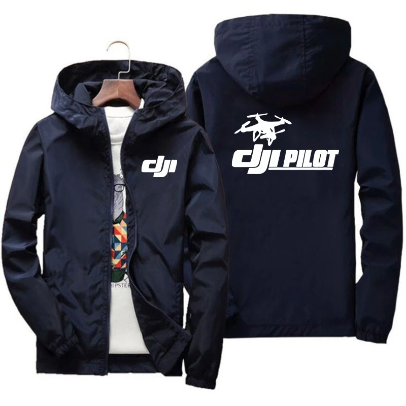 

Bombardero con capucha para hombre, chaquetas delgadas informales de piloto de Dron DJI, abrigo masculino, ropa de exterior 7XL