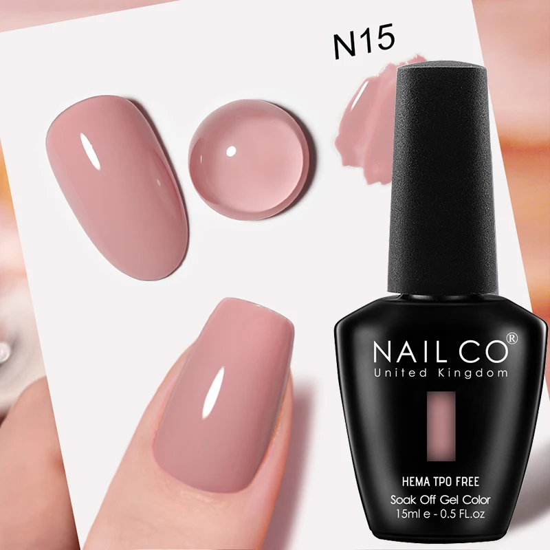 NAILCO Premium Soft Color Gel Polish - Vibrant Semi-Permanent Varnish, HEMA & TPO Free