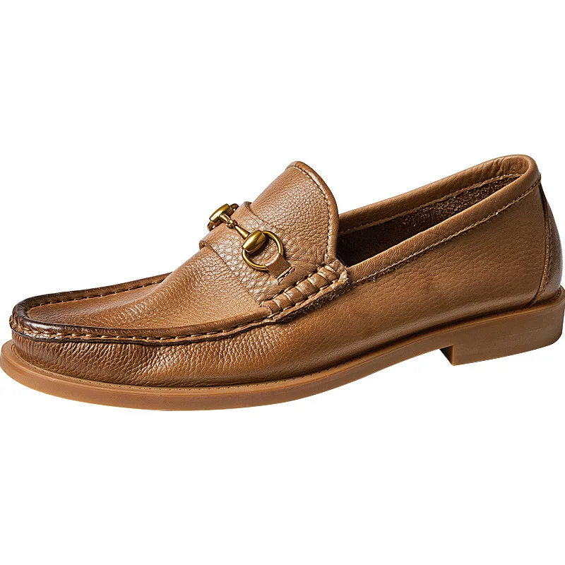 

Genuine Leather Men's Casual Shoes 2023 Summer Men Shoes Handmade Natural Cow Leather Men Loafers Moccasins Driving Shoes