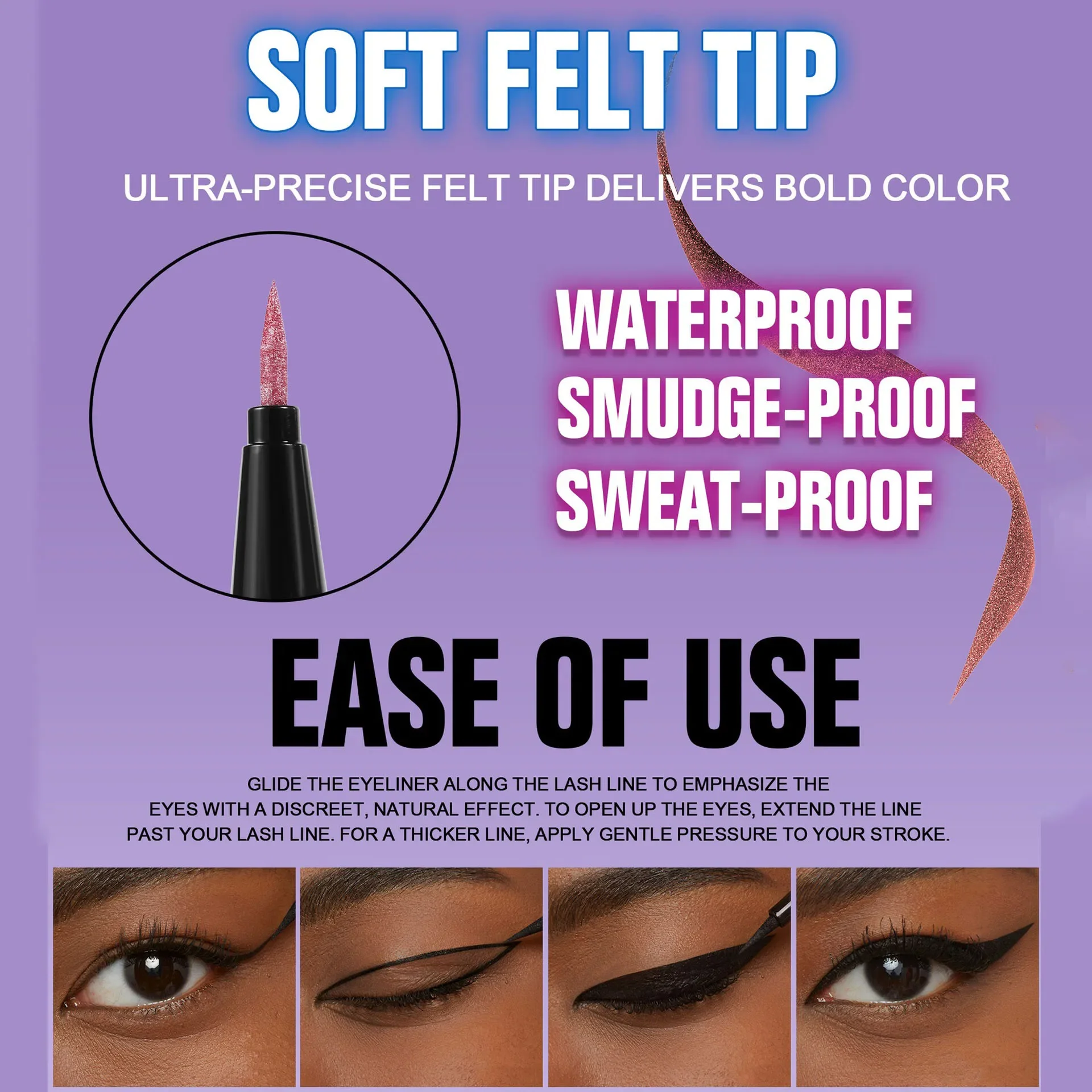 Diamond Shiny Eye Liner Eyeshadow Waterproof Quick-dry Silver Gold Metellic Pearlescent Liquid Eyeliner Silkworm Brighten Makeup 3