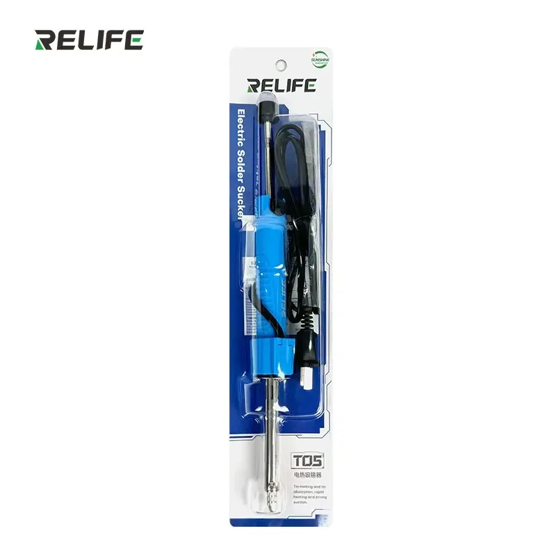 RELIFE TO5 전기 열 납땜 흡입기 가열 및 흡입 빠른 주석 용융 시간 절약 간편 세척 전자 수리 도구