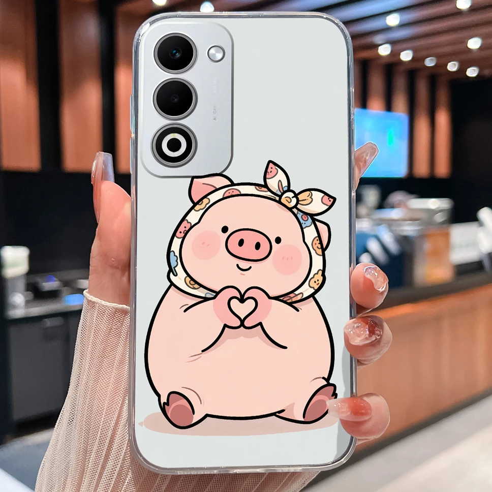 Lovely Animal Cartoon Soft TPU Transparent Silicone Bumper Phone Case
