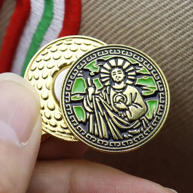 Creative Funny Saint Jew Jesus Golfer Ball Marker Golfer Ball Marker Hat Clip Magnetic Plated Alloy Golf Caps Clip Accessories