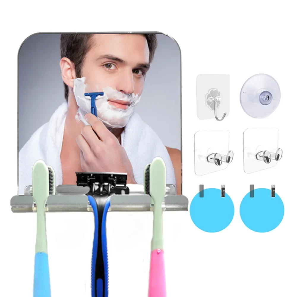 

New Anti-fog Mirror Is Not Easy To Break Travel Bathroom Shaving Anti-fog Mirror Anti-fog Makeup Acrylic Mirror