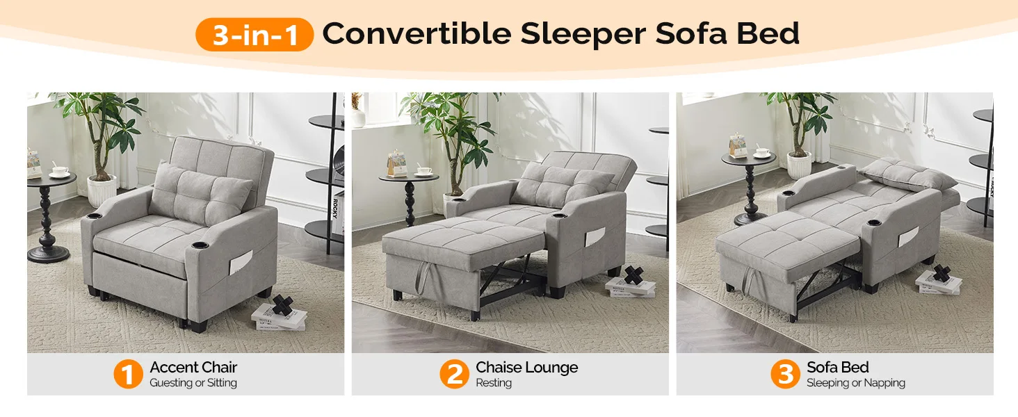 beige sleeper sofa