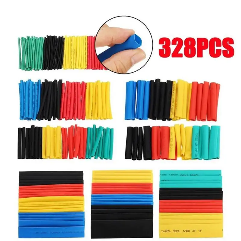 328Pc Heat Shrink Tubing Tube Sleeve Kit Car Assorted Electrical Cable Wire Wrap 