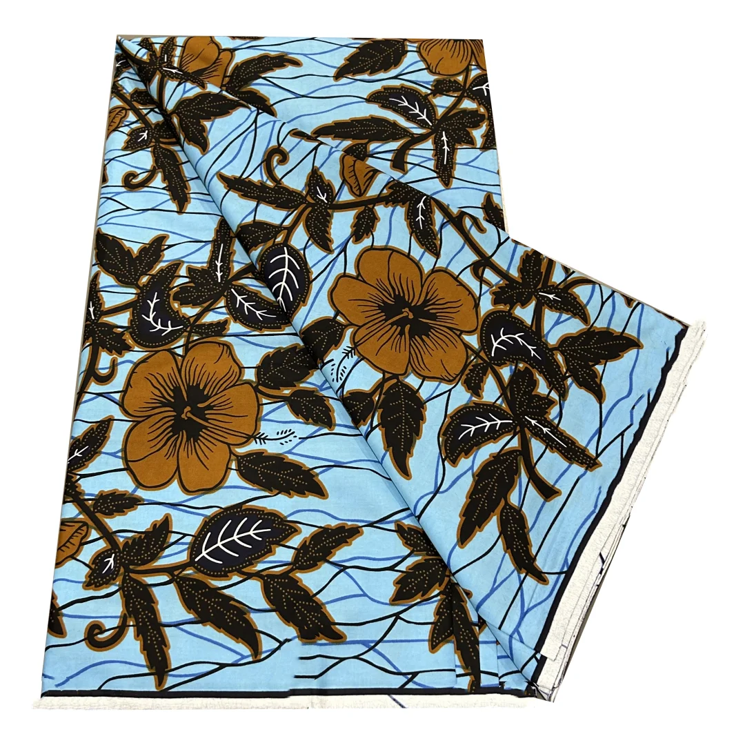 New Guaranteed Super-V Veritable Wax Fabric Cotton African Real Wax Fabric Ankara Prints Dutch Style Tissu Pagne