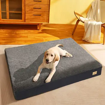 M L XL 2XL Dog Bed Jumbo Pet Orthopedic Bed Memory Foam Base Crate Mattess Cushion with Washable Cover Waterproof 1
