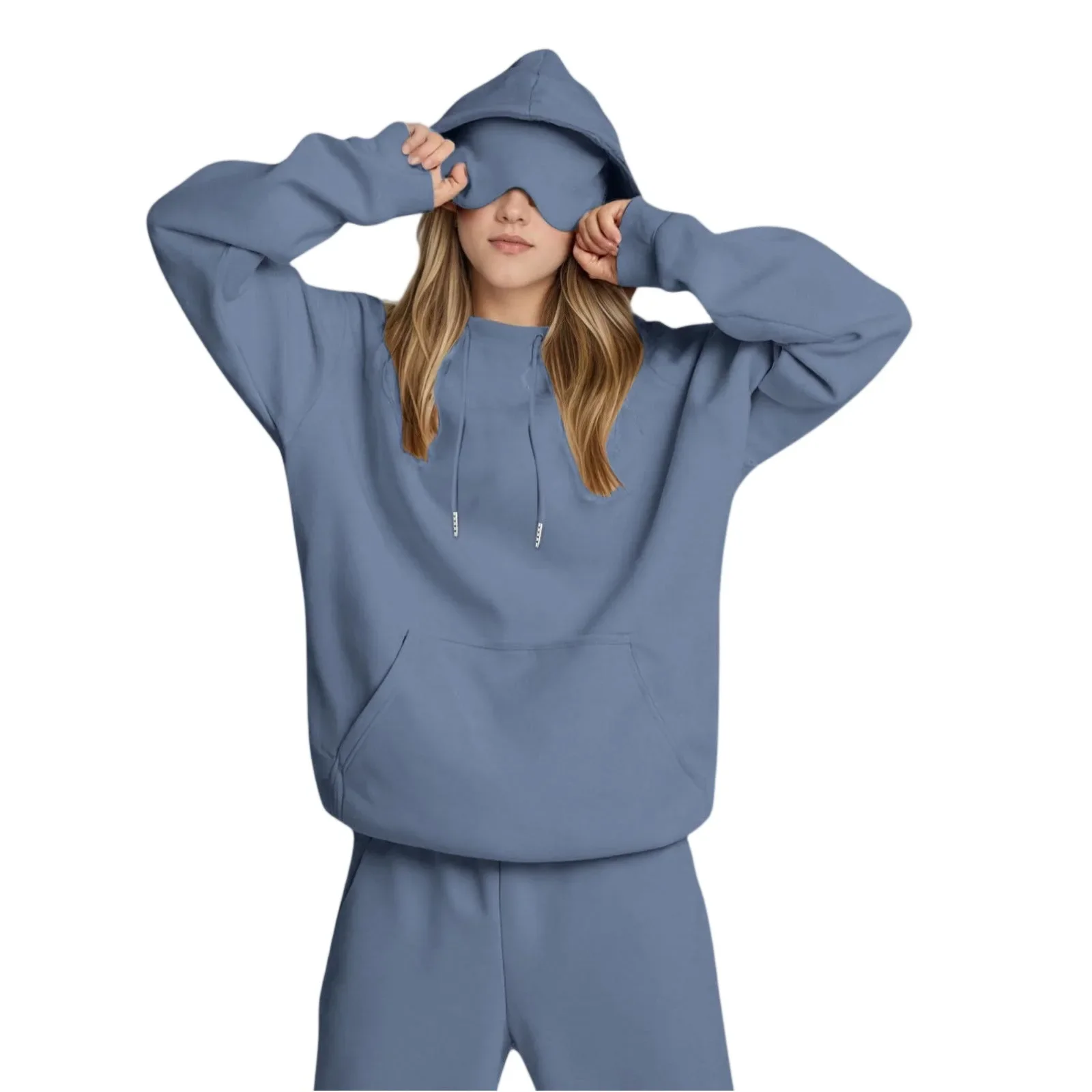 Loose Casual Hoodie Women's Top Cross-Border New Style Polyester Fiber Full Sleeve Length Other Styles No Decoration