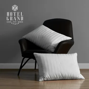 White Luxury Feather Down Fluffy Bed Pillows 500 Thread Count Queen Size Pillows Set of 2 Pack Machine Washable 100% Cotton Bre 4