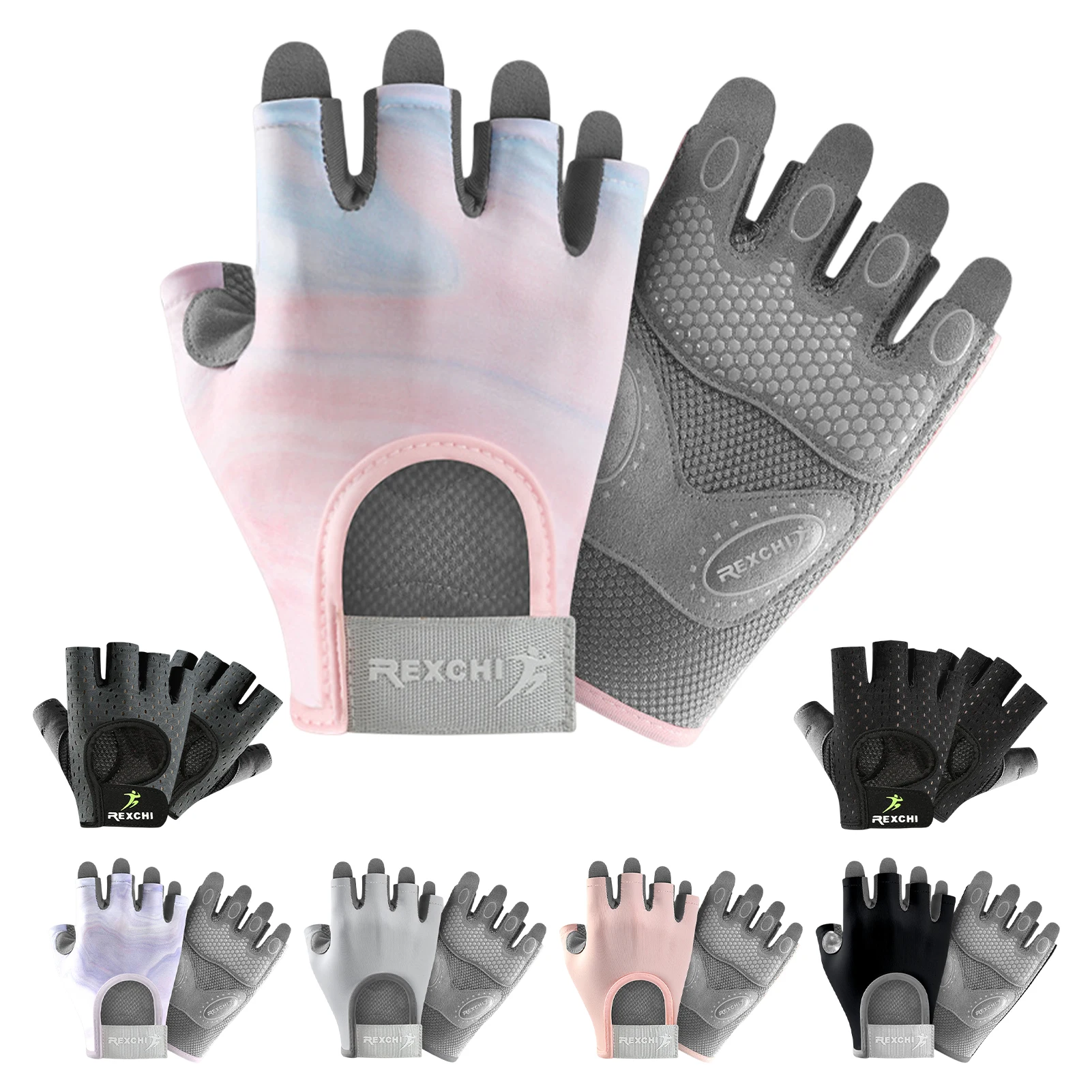 

Cycling Gloves High Elasticity Non-slip Wear-Resistant Shock-absorbing Protect Hands Unisex Half Finger Riding Exercise Gloves