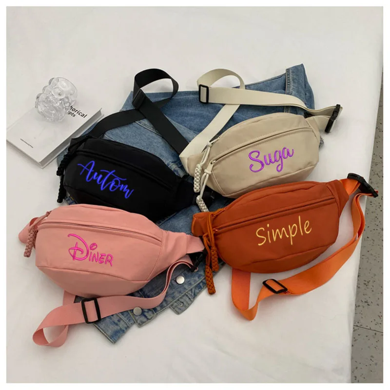 

Customized backpack Personalized name Casual and Simple Student Crossbody Bag Solid Color Fashionable Backpack