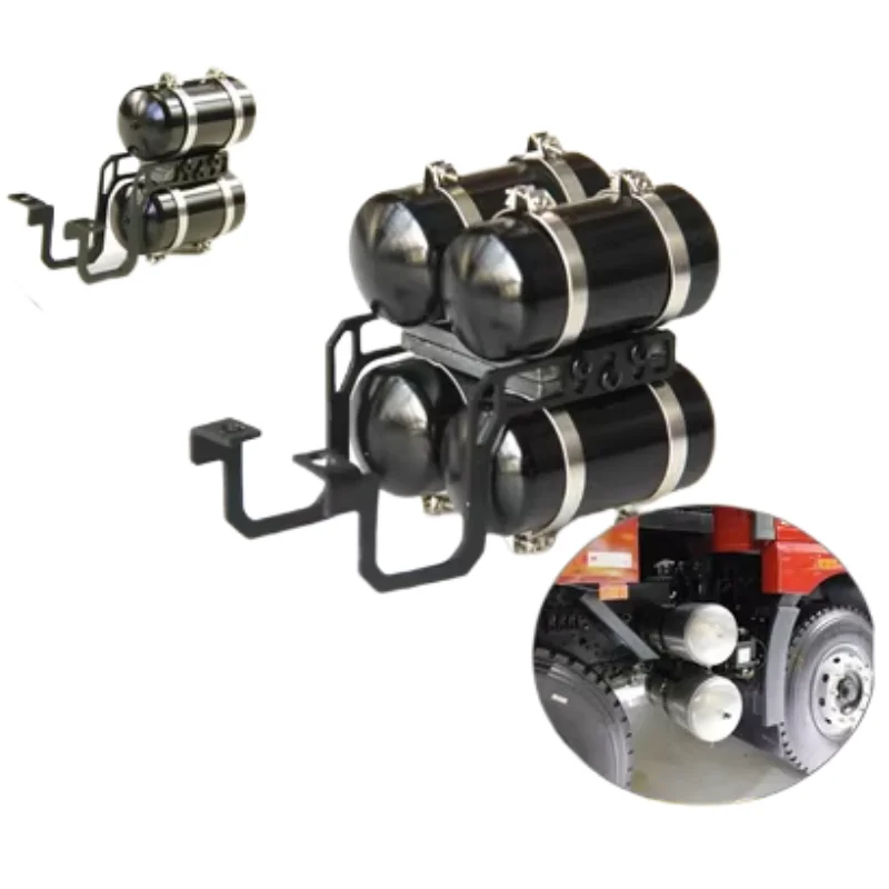 Serbatoio Del Gas Per Il 1/14 Tamiya Rc Truck Dual Four Oil Fuel Box Tractor Per Benz Man Scania 620 56323 470 Tamiya Lesu 1:14 Tractor