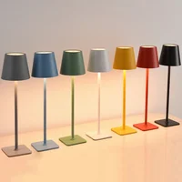 Hotel Cordless Usb Rechargeable Table Lamp Poldina Waterproof Touch Switch Table Lamps for Bedroom Hotel Living Room Restaurant 1
