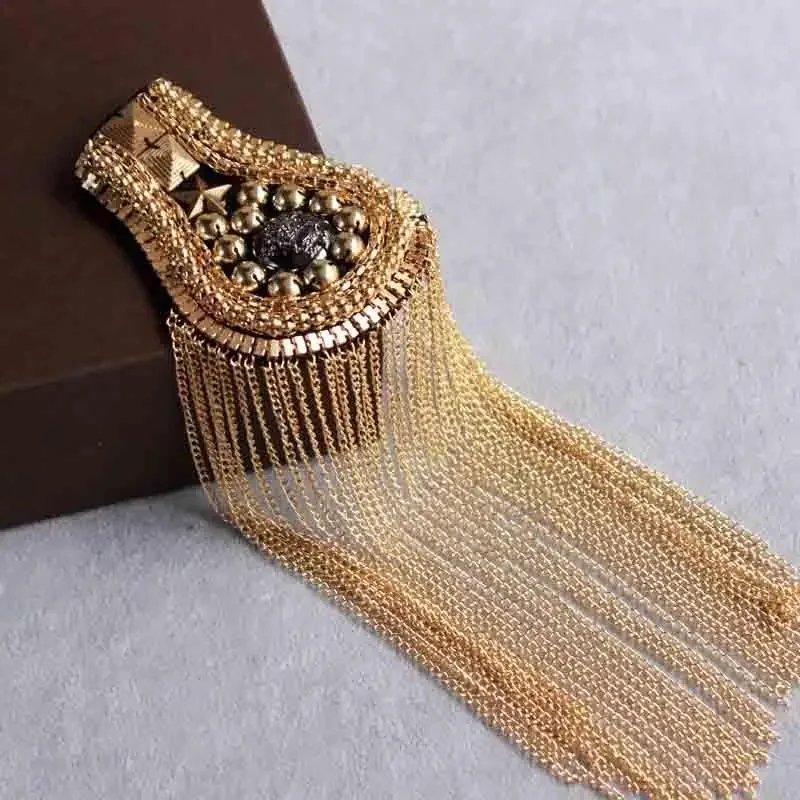 Shoulder Pads Stage Performance Tassel Shoulder Badge Suit Dress Shoulder Flower Decoration Costume Accessories