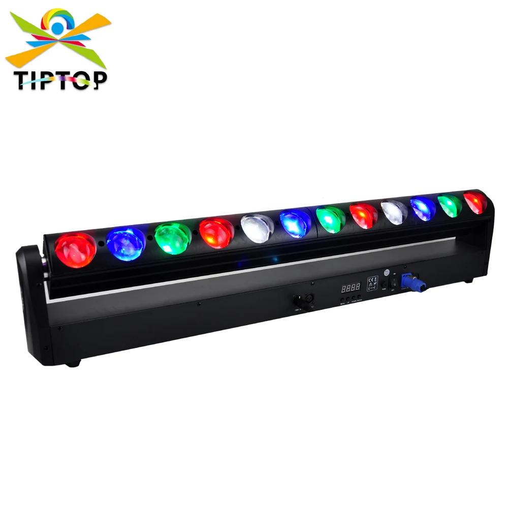 

Светодиодная лента Gigertop Bar Strip RGBW с цветным лучом, с подвижной головкой светильник 12x30 Вт, каждая головка с пиксельным эффектом, 13/57 каналов DMX, стандартная