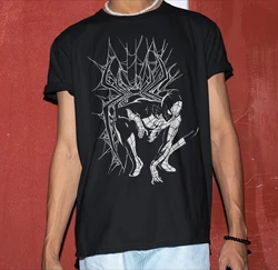 Vintage - Style Cartoon Character Washed Cotton T - Shirts - XXXL (BK - 714FF1)