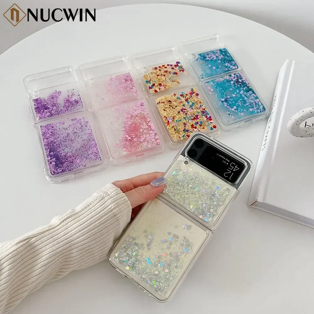 Quicksand Love Heart Glitter Fluorescence Luminous Case