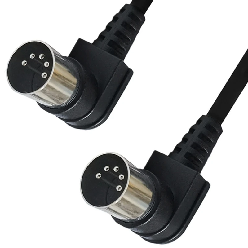 수-암 플러그 연장 코드 라인 MIDI 케이블 din-5pin 어댑터, 90 도 엘보 케이블, DIN 플러그 5 핀, 0.5m, 3m
