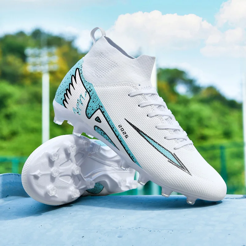 Men's Ultralight High Ankle Soccer Shoes - Non-Slip, High-Quality Football & Futsal Boots